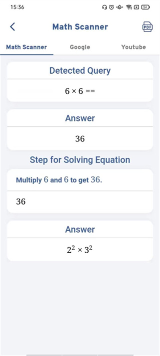 Math scanner
