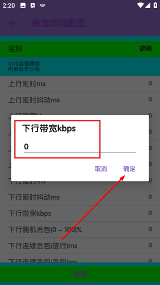 胡桃弱网10.0参数