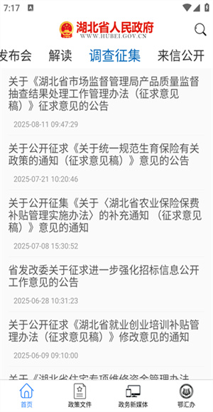 湖北省政府截图3
