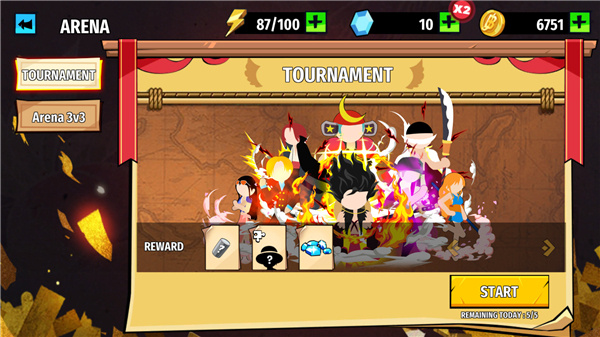 Stickman pirate fight