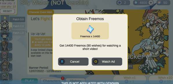 silly wisher原神抽卡模拟器截图2