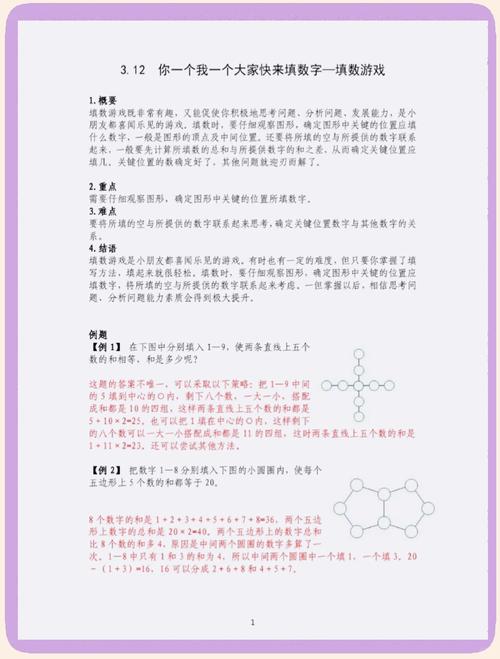 突破思维极限,探索填数字游戏的魅力与挑战